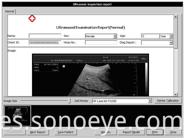 ultrasound equipment Touch Screen